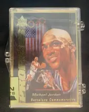 1992 Icon Sports Gold Profiles Michael Jordan Barcelona Commemorative Set Sealed