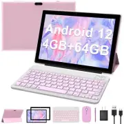 Android 12 Tablet 10 Inch Tablet, 2024 Upgraded 2 in 1 Tablet with Keyboard/ ...