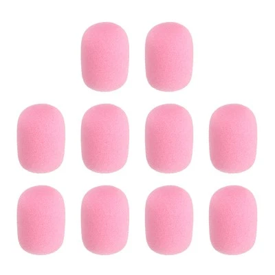 10 Pcs Mini Foam Microphone windscreen, 22x30mm Pink Mic Cover