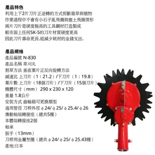 日本螃蟹牌N-830草刈丸/請注意本商品須搭配肩背式割草機使用(無法單獨使用)