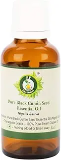Black Cumin Seed Essential Oil | Nigella Sativa | Black Cumin Seed Oil | For Hair | For Face | For Skin | 100% Pure Natural | Steam Distilled | Therapeutic Grade | 50ml | 1.69oz By R V Essential