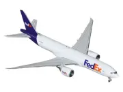 2023 Boeing 777F FedEx Diecast Model Airplane 1/400 GeminiJets White Purple Tail