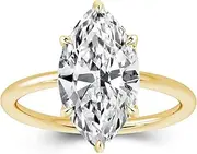 [RODIFFY] 3.5CT Marquise Cut Engagement Ring,Simulated Diamond Ring,925 Sterling Silver 18K Yellow/White Gold Plated Promise Ring