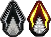 Motorcycle Indicators Turning For S&uzuki 12V Motorcycle Flush Turn Signal LED Lamp Diamond Indicators Flasher Blinker Amber Lights Running(White)