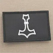 LEGEEON Mjolnir 2x3.25 Thor Hammer Norse Viking Morale Tactical Military Hook&Loop Patch