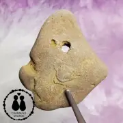 HOLEY HAG STONE NATURAL SURF TUMBLED BEACH ROCK WISHING GOOD LUCK FAIRY #1444