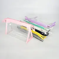 在飛比找蝦皮商城優惠-簡約透明大容量立體三角收納袋(特價) 鉛筆袋 鉛筆盒 收納袋