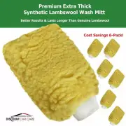 Hi-Tech Industries Magna Shine Premium Extra Thick Car Wash Mitt - 6-Pack