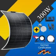 12V 300W Flexible Solar Panel Complete Kit Mono Caravan Camping Battery Charger