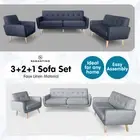 New Sarantino 6 Seater Sofa Lounge Couch Modular Furniture Home Linen Fabric