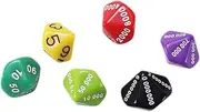 Homoyoyo 6pcs Game Dice Numbered Dice Funny Party Portable for Home Parties and Teaching Random Color
