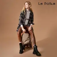 在飛比找momo購物網優惠-【Le Polka】迷樣軍旅長版襯衫式洋裝-女