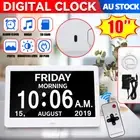 10" Extra Large Dementia Clock Digital Calendar Day Clocks Alarm Clock Wall LED