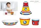 DinnerTime Rocket Ship Plate Cup and Bowl Set