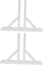 Gogogmee 2pcs Garden Fence Post Bases for Timber Lattice Easy Install Wood Fence Stand Holder