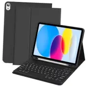 for iPad 11th/10th Generation (A16) Case with Keyboard, Wireless Black-PS
