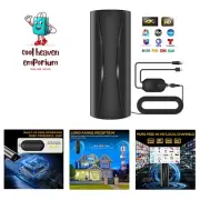 Omnidirectional Digital TV Antenna - 2200+ Mile Range, Amplified Signal Booster
