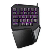 T9 Pro Wired Gaming Keypad 30 Keys One Handed Membrane Keyboard Black Keyboards & Keypads