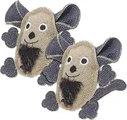 ERINGOGO 2pcs Catnip Mouse Interactive Chew for Kittens Durable Engaging Playtime for Indoor Cats Promotes Natural Instincts Reduces Furniture Damage
