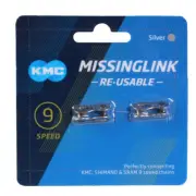 MissingLink 9 Speed Chain Master Link Fits KMC Shimano SRAM Chains 2Card Silver