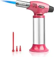 Sondiko Butane Torch PS400, Culinary Kitchen Torch Refillable Blow Torch Lighter with Safety Lock&Continuously Flame for Cooking, Creme Brulee, BBQ, DIY&Soldering(Butane Gas not Included)