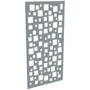 ProtectorAl 300-1200w x 1201-2400h Silver Brushed/Gloss White Squares Unframed Composite Deco Panel