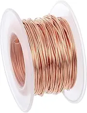uxcell 66 Feet 99.9% Solid Bare Copper Wire, 20 Gauge Pure Copper Wire 0.8mm Soft Beading Wire Metal Plant Stem Ties for Jewelry Craft (20m)