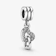 New 100% Genuine Authentic Pandora Interlocking Hearts Dangle Charm ~791242CZ.