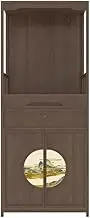 tuesShrine Altar Personal Shrine Altar Table Buddha Niche, Chinese Style Household with Drawer Offering Cabinet Buddha Shelf(Brown)