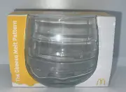McDonalds 50 Years of Maccas Wobbly Glass - The Cheese Melt Pattern (New In Box)