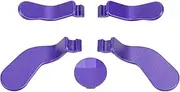 Controller Paddle and D Pad, 4Pcs Controller Paddles and 1 Controller Direction Pad, Stainless Steel Controller D Pad Paddle Replacement for Elite Series 2 (Dark Purple)