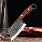 Cleaver Knife Slicing Chopping Kitchen Knives Stainless Steel Wooden Handle butc