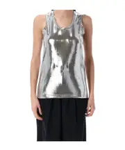metallic tank top S,M Silver