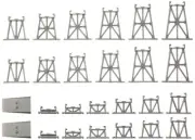 Industries Graduated Trestle Track Set, N Scale, 26-Piece
