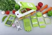 Vegetable chopper & food slicer, Easy Push to Clean Button Slicer Dicer, Chopper