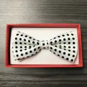 Black Polka Dot White Bow Tie Baby Toddler Boys Girl Children Infant Adjustable