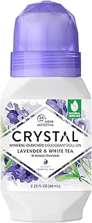 Crystal Mineral Deodorant Roll-On, Lavender & White Tea, Purple, 2.25 Fl Oz