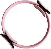 Pilates Ring Fitness Trainer, Pilates Ring for Mat & Reformer Workouts, Pilates Ring Fitness Circle 14.96" Yoga Rings Magic Circle with Dual Padded Handles for Toning Arms