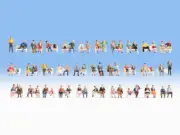 Noch 16071 HO/OO Gauge Sitting People (60) Mega Economy Figure Set