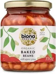 Biona Organic Baked Beans w/Agave Syrup 350g