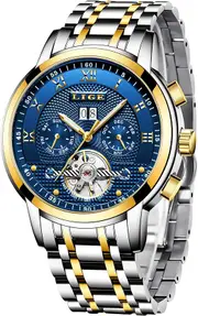 LIGE Watches Mens Fashion Automatic Mechanical Watch Men Waterproof Business Wrist Watch for Men