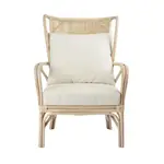 [OneWorld Collection] Duke Highback Chair Natural Whitewash