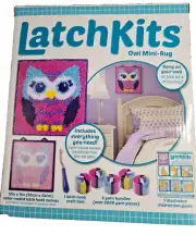 Latchkits - Owl Mini-Rug Latch Hook Craft Kit New Open Box Complete