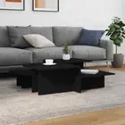 2pcs Wooden Coffee Table Modern Sofa Lounge Side Storage Living Room Furniture