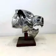 Medieval Wolf Helmet 18 Gauge Battle Ready Premium Gothic Metal Helmet