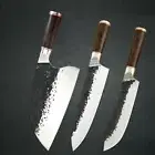 Chef Boning Butcher Knife Set Handmade Forged Steel Wood Handle Slicing Cleaver
