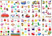 5xPeppa Pig Temporary Tattoo Stickers Kids party fun girls boys peppa pig tattoo