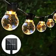 20 Bulb Retro Solar String Lights Outdoor Garden LED Festoon Party Globe Lamps