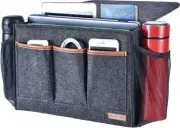 Bedside Caddy, Large Size Storage Organizer with 8 Pockets