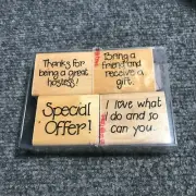 CLOSE TO MY HEART Marking Magic 4 Wood Mounted Rubber Stamps New in Package